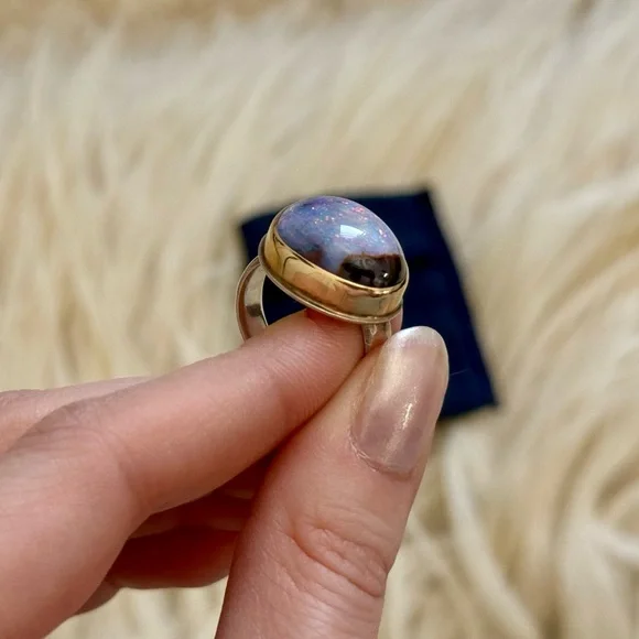 Jamie Joseph Boulder Opal 14k Sterling Ring - Picture 6 of 11
